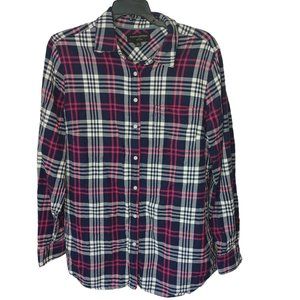 Banana Republic Plaid Top Size Medium